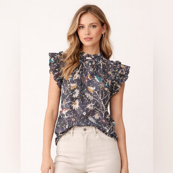 Ulla Johnson Tops - Ulla Johnson Fleur Cotton Top in Jet Floral Print 10